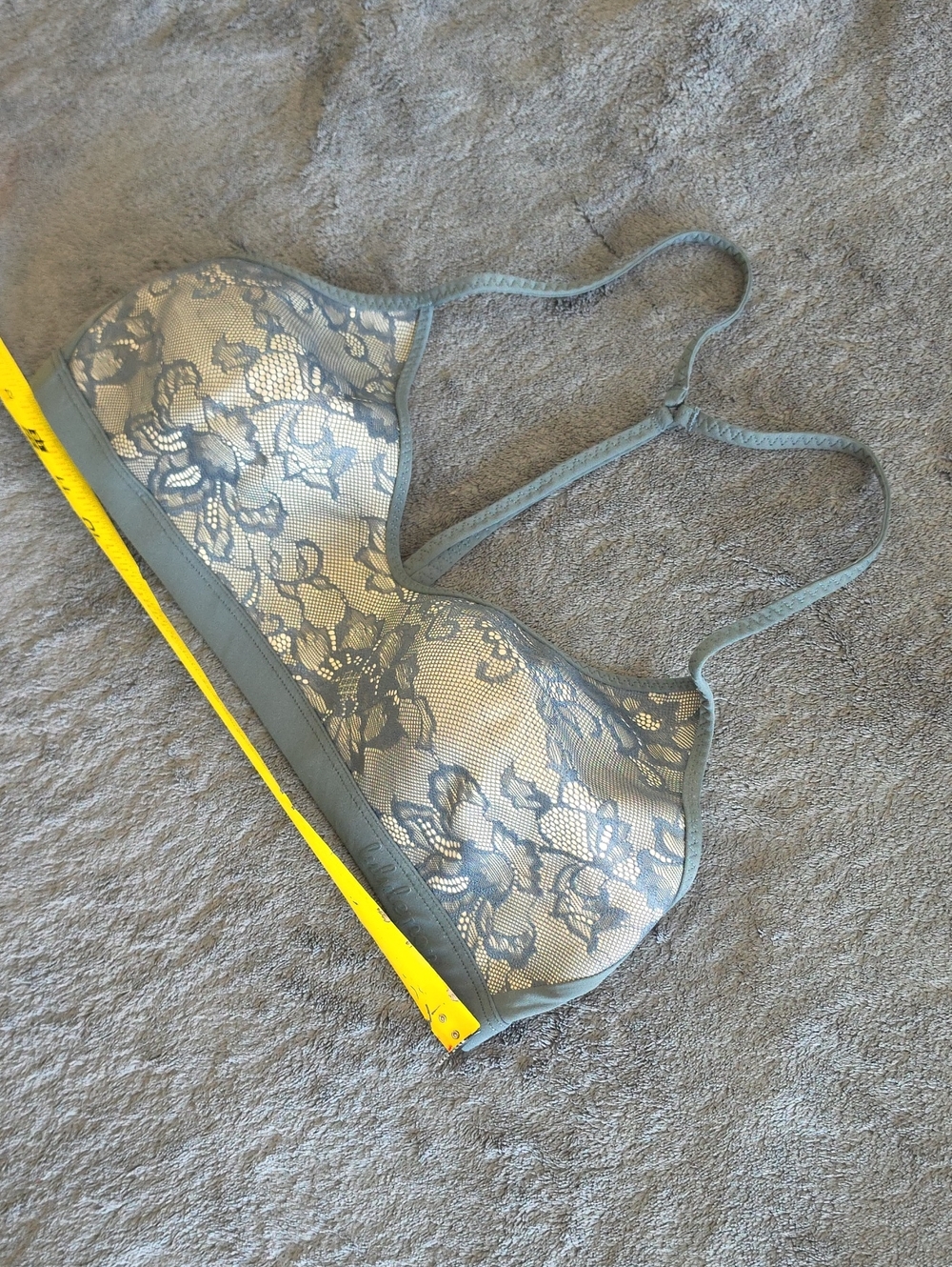 lululemon athletica Lace-Overlay Bralette in Sage